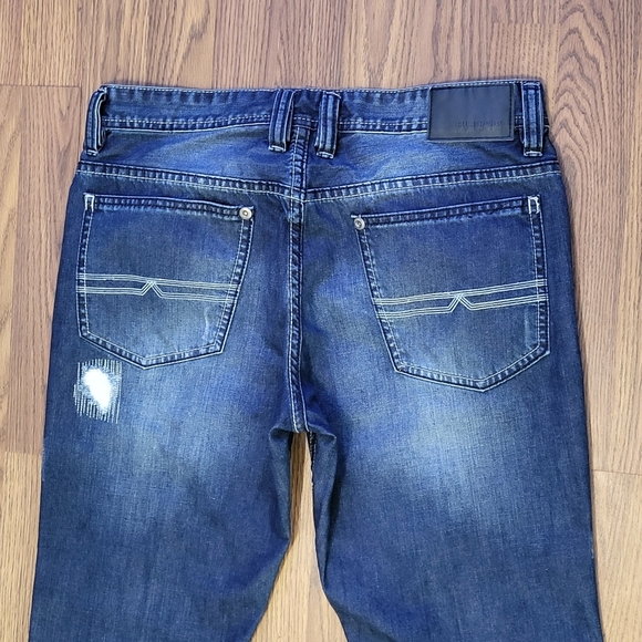 Buffalo Evan Basic Slim Fit Men's Distressed Ripped Denim Jeans W33 L28 B81 - Picture 10 of 11